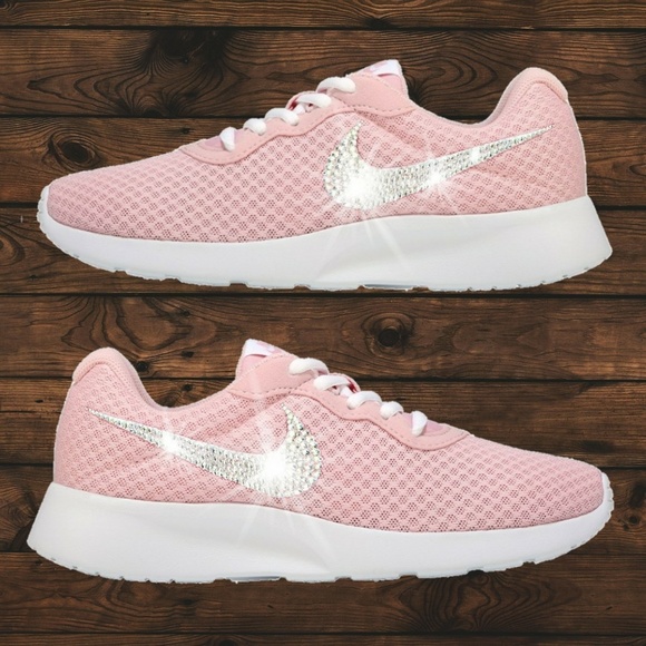 Swarovski Crystal Bling Nike Tanjun Rose Pink - Picture 1 of 3